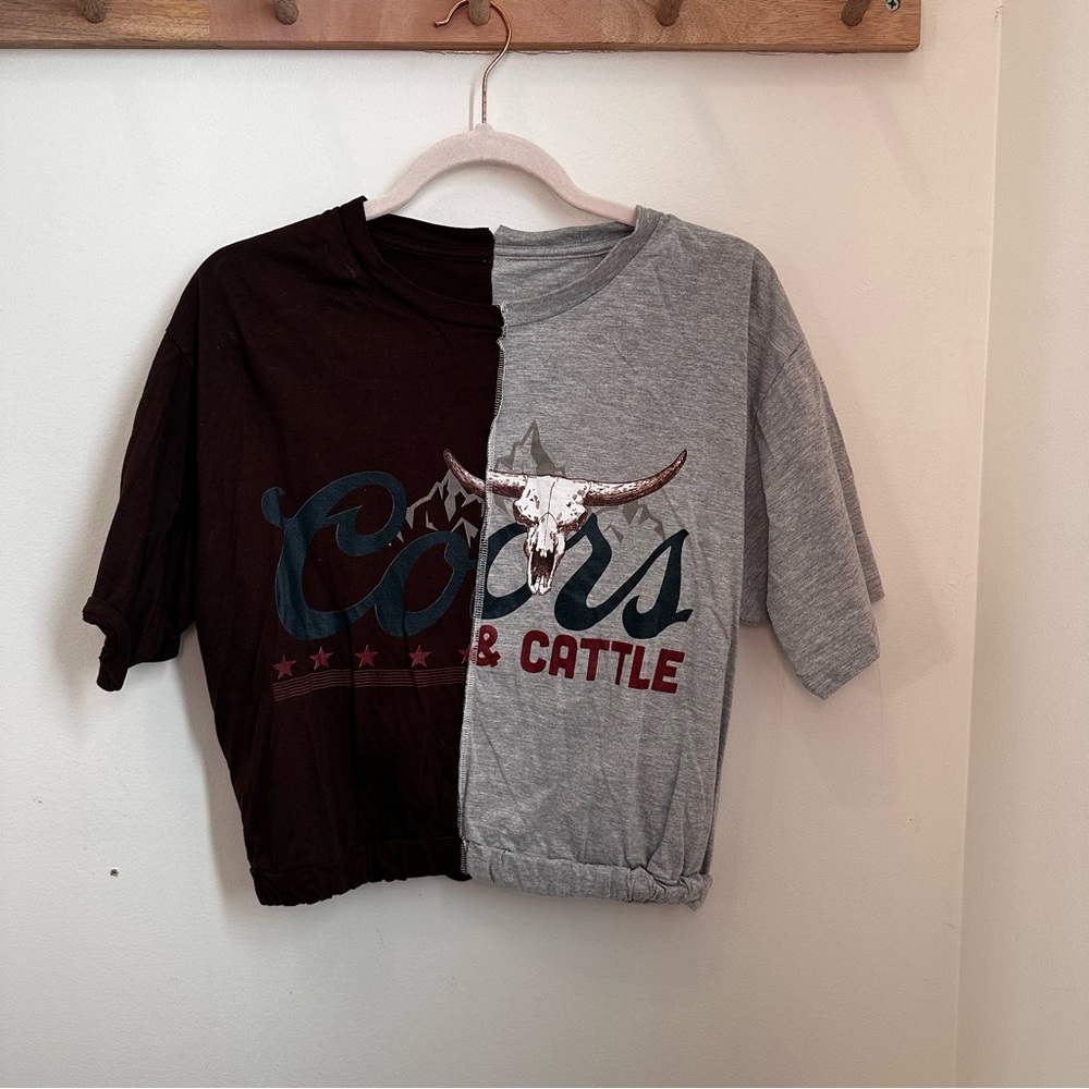 Custom Coors women’s cropped shirt